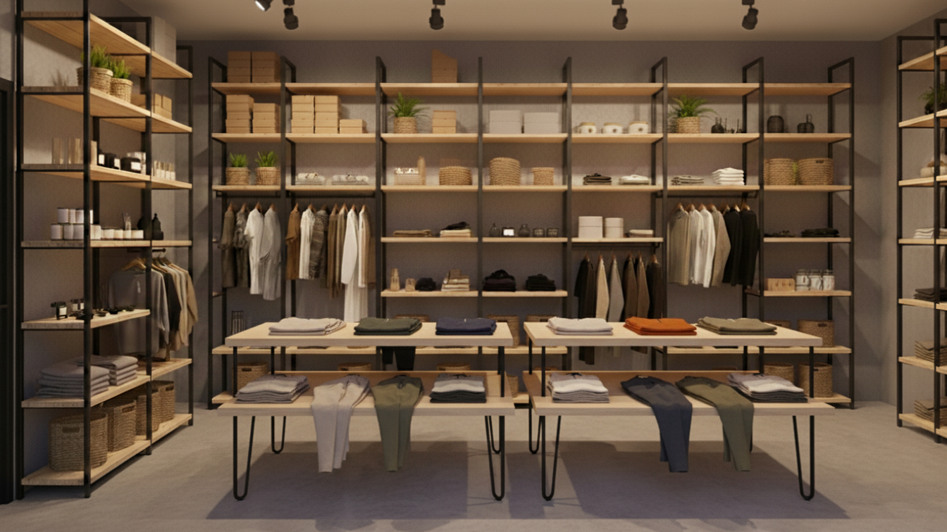 TIENDA DE ROPA Muebles modulares industriales Tienda de ropa con Muebles modulares industriales