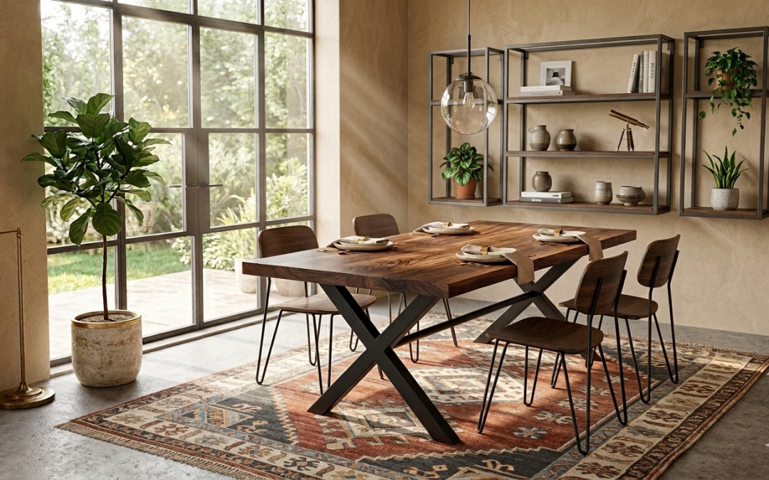 Cómo combinar el estilo étnico, nórdico y minimalista con el estilo industrial