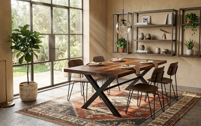 Cómo combinar el estilo étnico, nórdico y minimalista con el estilo industrial