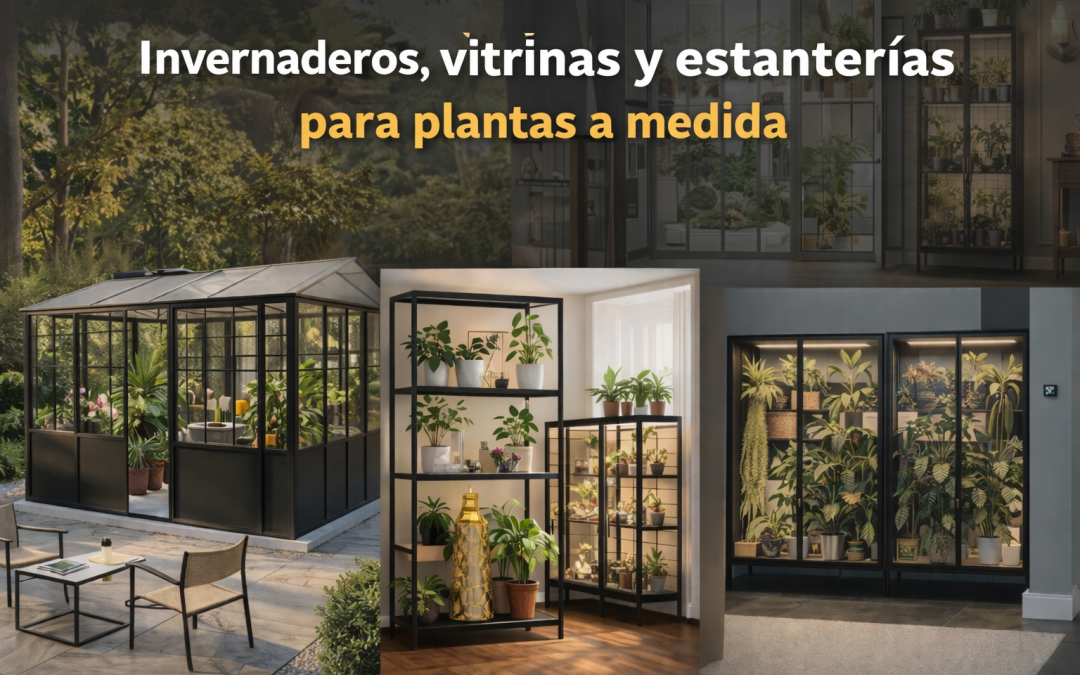 Invernaderos, vitrinas y estanterías para plantas a medida: diseño, fabricación y control del entorno